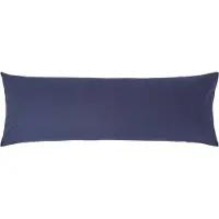 Homescapes Kussensloop 50x140 cm voor Lichaamskussen – Marineblauw – 100% Egyptisch Perkal Katoen – 200 TC