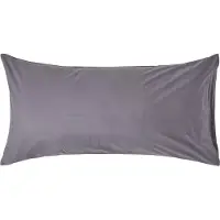 Homescapes Kussensloop 50x90 cm – Donkergrijs – 100% Egyptisch Perkal Katoen – 200 TC