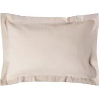 Homescapes linnen kussensloop met opstaande naad - beige-naturel, 50 x 90 cm