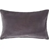 Homescapes Fluwelen kussenhoes in antraciet, 30 x 50 cm