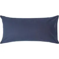 Homescapes Kussensloop 50x90 cm – Marineblauw – 100% Egyptisch Perkal Katoen – 200 TC