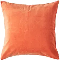 Homescapes Oranje Fluwelen Kussenhoes 60 x 60 cm