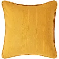 Homescapes Rajput katoenen kussenhoes, mosterdgeel, 60 x 60 cm