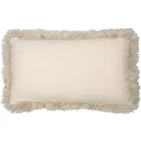 Mars & More kussen schaap krulhaar linnen beige 30x50cm