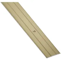 Sotech 1 stuk Aluminium Overgangsprofiel Cross plat vloerprofiel deur overgangrail Breedte 37 mm drempel geperforeerd Aluminium messing geanodiseerd Compensatieprofiel 100 cm