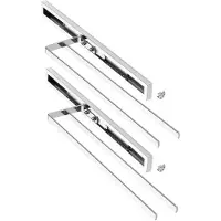 Sotech 2 stuks handdoekuittrekelement ELEGANCE chroom 2-armig 415 mm ingestoken, 715 mm uitgeschoven handdoekhouder