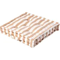 Homescapes zitkussen brede strepen beige 50 x 50 x 10 cm