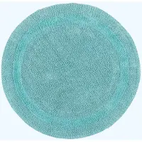 Homescapes Ronde Badmat aqua 80 cm gemaakt van 100% katoen