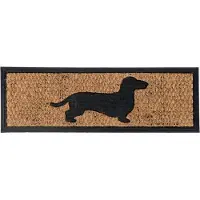 Homescapes deurmat hond, rubber & kokosvezel, 75cm x 25cm