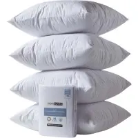 Homescapes set van 4 waterdichte kussenbeschermers – badstof & ademend – met ritssluiting – 60x60 cm – hypoallergeen