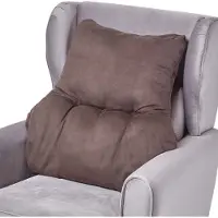 Homescapes Rugkussen bruin – rugkussen 68 x 58 cm met velours bekleding