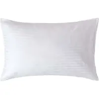 Homescapes Satijn Streep Katoen Kussensloop 50x75 cm – Wit – 100% Egyptisch Katoen – Draaddichtheid 330