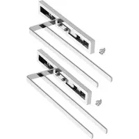 Sotech 2 stuks handdoekuittrekelement ELEGANCE chroom 2-armig 325 mm ingestoken, 470 mm verlengd handdoekrek