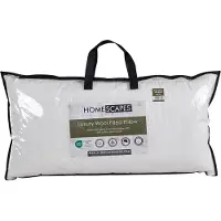 Homescapes - Schapenwol hoofdkussen 40x80 cm - medium-zacht kussen met wollen vulling & gewatteerde hoes