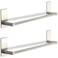 Sotech 2 stuks hakenlijst Talida RVS, lengte: 435 mm, zelfklevend incl. 3 S-haken voor keuken en badkamer