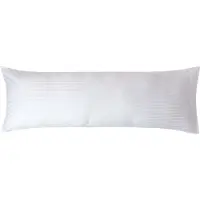 Homescapes Satijn Streep Katoen Kussensloop 50x140 cm Langwerpig – Wit – 100% Egyptisch Katoen – Draaddichtheid 330