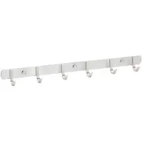 Sotech Kapstok met 6 haken SAMU Muurhaak Kapstokhaak Geborsteld roestvrij staal 460 mm Haakstang