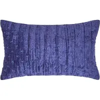 Homescapes Luxe nachtblauw geplet fluwelen kussenhoes 30 x 50 cm