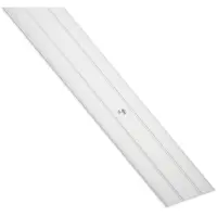 Sotech 1 stuk Aluminium Overgangsprofiel Cross plat vloerprofiel deur overgangrail Breedte 37 mm drempel geperforeerd Aluminium zilver geanodiseerd Compensatieprofiel 100 cm