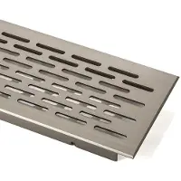 Sotech SO-TECH Ventilatierooster Perforatie ovaal L: 500 mm Roestvrij staal optiek
