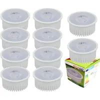 Trango Set van 10 MOCWSD-10 Ultra Flat 5 Watt 3 Stage Dimbare LED Module 6000K Daglicht Wit (Koel Wit) voor vervangende GU10 & MR16 halogeenlampen, voor inbouwarmaturen, plafondspots, inbouwspots