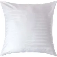 Homescapes Satijn Streep Katoen Kussensloop 80x80 cm – Wit – 100% Egyptisch Katoen – Draaddichtheid 330