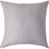 Homescapes Satijn Streep Katoen Kussensloop 80x80 cm – Zilvergrijs – 100% Egyptisch Katoen – Draaddichtheid 330