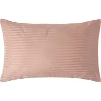 Homescapes Satijn Streep Katoen Kussensloop 50x75 cm – Taupe-beige – 100% Egyptisch Katoen – Draaddichtheid 330