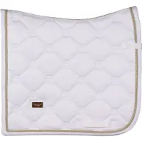 Equestrian Stockholm Zadeldek White Perfection Gold Wit-goud