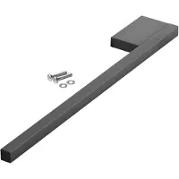 Sotech aluminium handdoekrek PARAT II (390 x 60 x 15 mm, BA 40 mm, zwart mat) Handdoekrek voor kastmontage