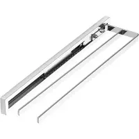 Sotech handdoekrek STYLE 2-armig gepolijst chroom 415 mm verlengstuk 300 mm Handdoekrek voor zijdelingse montage op wastafel in badkamer en keuken