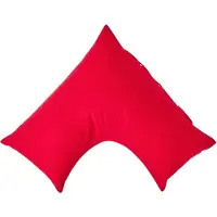 Homescapes Percale Katoen V-Kussensloop - Rood - 100% Egyptisch Katoen - 200TC - 38 x 76 cm
