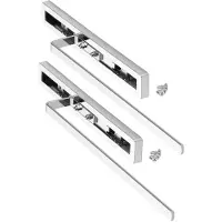 Sotech 2 stuks handdoekuittrekelement ELEGANCE chroom 1-armig 325 mm ingestoken, 470 mm verlengd handdoekrek