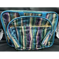 Impuls Toilettas voor dames - reistas - Set van 3 stuks - meerkleurig blauw met gouden glitter - hoogte 26x19x8/17x22x3/12x20x2 cm - Toilettassen