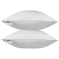 Homescapes Hoofdkussens 80x80 cm – Set van 2 – Medium Zacht – Ganzenveren & Dons – Anti-Allergisch – Voor Zijslaper & Nekklachten – OEKO‑TEX, RDS Gecertificeerd