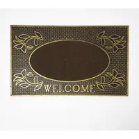 Homescapes antislipdeurmat “Welcome” 45 x 75 cm, goudbruin