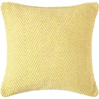 Homescapes Halden geel katoenen Chevron kussenhoes 45 x 45 cm