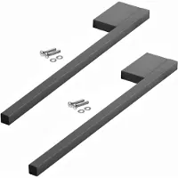 Sotech 2 x aluminium handdoekhouder PARAT II (390 x 60 x 15 mm, BA 40 mm, zwart mat) Handdoekhouder voor kastmontage