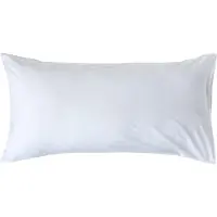 Homescapes Kussensloop 50x90 cm – Wit – 100% Egyptisch Perkal Katoen – 200 TC