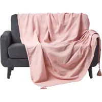 Homescapes Rajput sprei, 100% katoen, roze, 255 x 360 cm