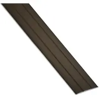 Sotech 1 stuk Aluminium Overgangsprofiel Cross zelfklevend Overgangsrail Aluminium plat, vloerplint met breedte 37 mm Compensatieprofiel brons geanodiseerd afdekstrip 100 cm