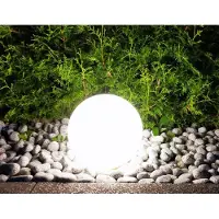 Trango IP65 tuinbal 25cm diameter 250G in granietsteenlook *NATURE* incl. ca. 5 meter IP44 voedingskabel met 1x E27 fitting (zonder lamp), bollamp, tuinlamp, lichtbol, buitenlamp