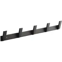Sotech Blackline ALBUS-haakrail 450 mm met 5 haken zwart wandkapstok Kapstok