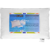 Homescapes - Microvezel hoofdkussen met eendenveren kern - 50x75 cm