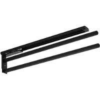 Sotech Aluminium Handdoekhouder TED 2-armig zwart mat (450 - 730 mm, uitschuifbaar, draaibaar) Telescopische handdoekhouder geschikt voor badkamer of keuken