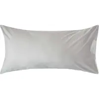Homescapes Kussensloop 50x90 cm – Zilvergrijs – 100% Egyptisch Perkal Katoen – 200 TC
