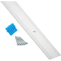 Sotech 1 stuk Overgangsrail Cross vervaardigd van aluminium zilver geanodiseerd 1000 x 30 x 2 mm Overgangsprofiel geperforeerd incl. schroeven en pluggen vloerprofiel