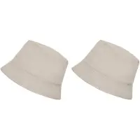 Myrtle beach 4x stuks vissershoedjes/zonnehoedjes naturel wit voor volwassenen - Zomerhoeden