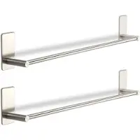 Sotech 2 stuks hakenlijst Talida RVS, lengte: 585 mm, zelfklevend incl. 3 S-haken voor keuken en badkamer
