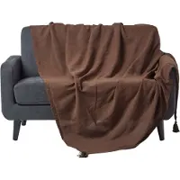 Homescapes Rajput sprei, 100% katoen, bruin, 255 x 360 cm